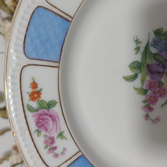 Antique Haas & Czjzek H.C. Schlaggenwald Black Knight Plate Gold Trim - Picture 9 of 11